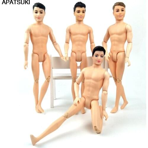30cm 11 Moveable Jointed Boy Doll Ken Male Naked Body Barbie Boyfriend Ken Nude Doll DIY Toy For Children 1/6 BJD Doll Body