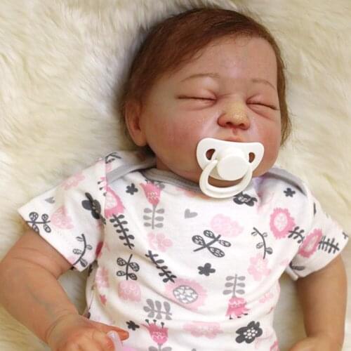Silicone reborn dolls 100% handmade high quality real reborn babies 20" soft touch fashion dolls for kids gift bebes reborn