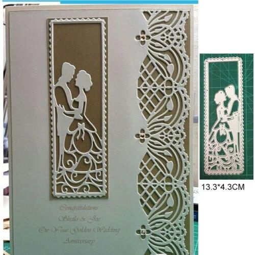 Wedding Lace Border Decorative Cards Metal Cutting Dies Stencils for DIY Scrapbooking/photo album Decorative Embossing DIY Paper