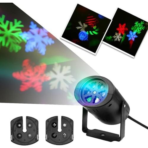 Christmas snowflake Lamps LED Laser Projector Stage Light outdoor Xmas Party Garden ornament newyear Landscape Lighting white