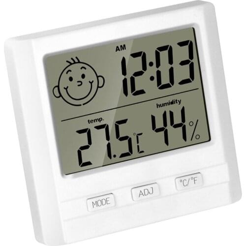 Ultra-thin Digital Temperature Humidity Table Clock Automatic Monitoring Large LCD Screen Multifunction Electronic Desk Clocks
