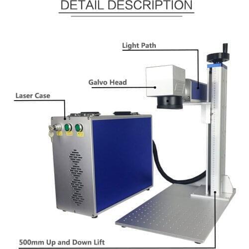 Fiber laser marking machine raycus 20w 30w 50w ring tools rotary with good price