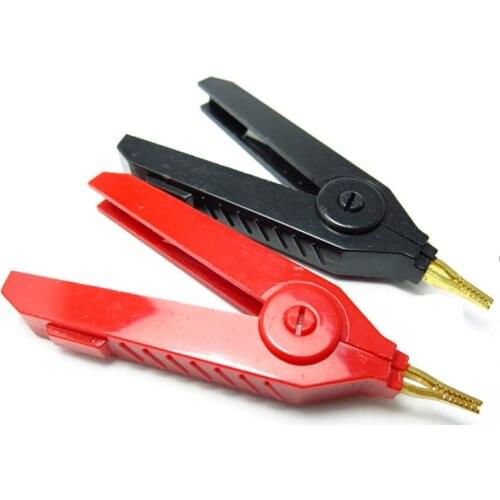 3pcs/lot 20A Alligator Clip 4 Wire Type LCR Kelvin Test Clip Red/Black/Grey Color Opening 10mm