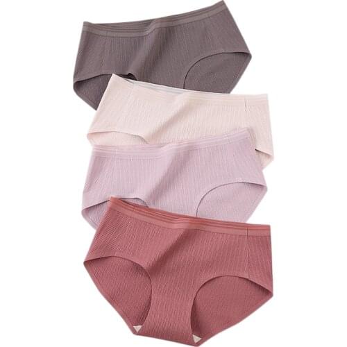 Winter New sale pure cotton Traceless Briefs women Japanese threaded real silk crotch Seamless Panties Women lingerie Underpants