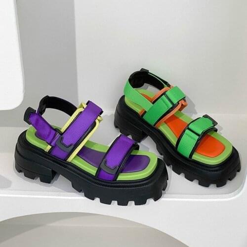 Fashion 2021 Brand New Womens Platform Gladiator Sandals Ladies Mixed Colors Shoes for Woman Wedges High Heels Summer Sandals