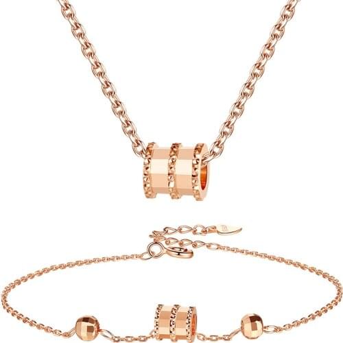 OS618 ladies jewelry gold-plated necklace small waist bracelet ladies personality fashion trend foreign trade jewelry set