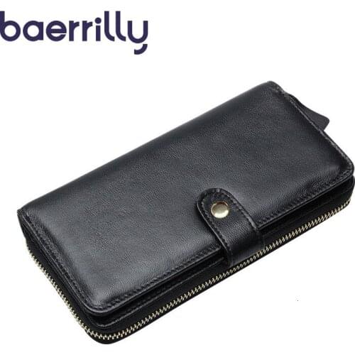 Ladies Wallet With Cell Phone Pocket Genuine Leather Women Long Wallet Fashion Clutch Bags Coin Purse Woman Rfid Card Holder
