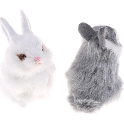 1Pc Cute Artificial Animal Small Rabbit Plush Toys With A Frame Kids Toys Decorations Birthday Gift Simulation Mini Pocket Toy