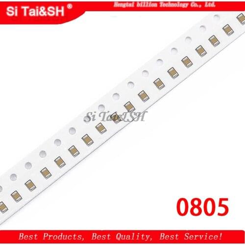 100pcs 10UF X5R Error 20% 25V 0805 106 SMD Thick Film Chip Multilayer Ceramic Capacitor