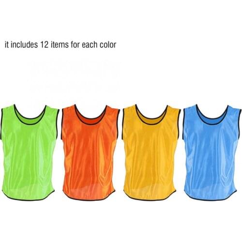 12pcs Children Kid Quick Drying Basketball Jersey Team Sports Football Vest Soccer Pinnies Jerseys Youth Practice Training Bibs