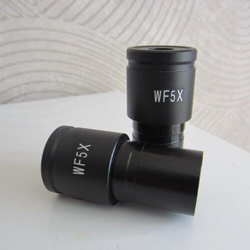 2pcs WF5/20mm Wide Angle Biological Microscope Eyepiece Lens with Mounting Size 23.2mm for Biological Microscope