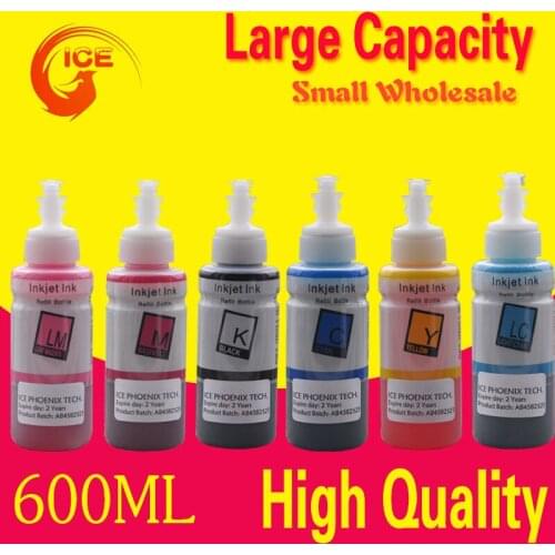 600ML INK For Epson L 800 L 805 L 810 L 850 L 1800 EcoTank multipack 673 ink T6731-T6736 Refilling refill ink kit 673