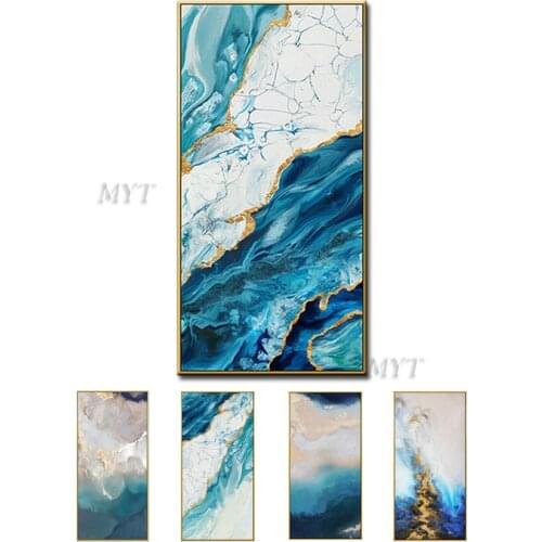 Waves On The Sea Abstract Oil Painting Modern Wall Art Living Room Picture Home Decoration Painting 100% Handmade No Framed