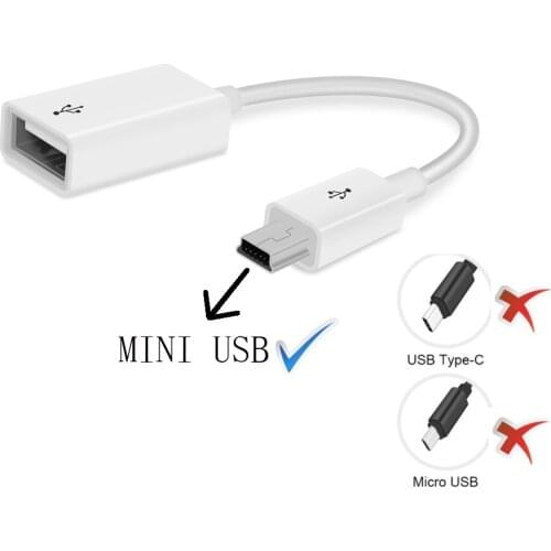 Mini USB b Male To USB Female OTG Adapter For car / MP3 / MP4