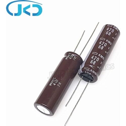 10pcs/Lot 68UF 420V Japan NCC KMG Series 12.5*40mm Low ESR Long Life 420V68UF Aluminum Electrolytic Capacitor NIPPON CHEMI-CON