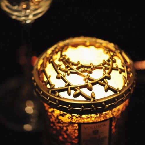 AROMATHERAPY CANDLES GATHER HOT METAL COVER HEAT-RESISTANT ANTI WALL WAX COVER ZINC ALLOY INSIDE AND OUTSIDE THE SMART COVER