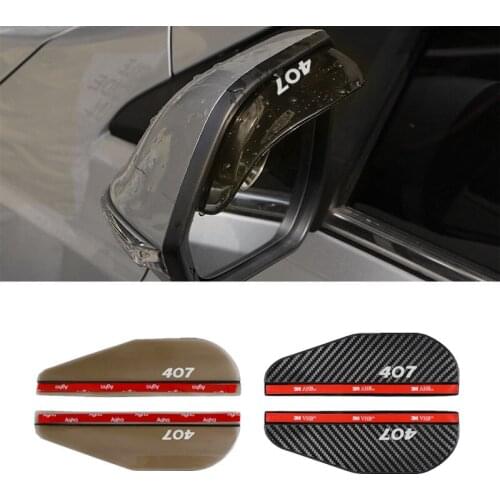 Car Rearview Mirror Rain Eyebrow Rain Shield Shade Protector Cover for Peugeot 407 Accessories Car Styling