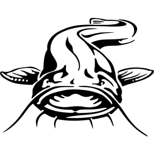 Car Stickers Decor Motorcycle Decals Big catfish Vinyl Decorative Accessories Waterproof PVC,13cmx12.8cm