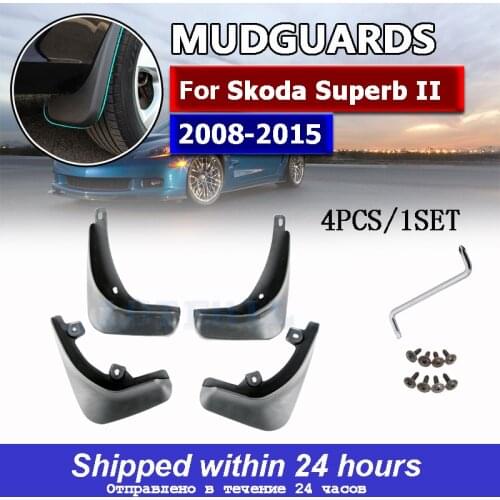 Mud Flaps For Skoda Superb II 2008- 2015 2009 2010 2011 2012 Mudflaps Splash Guards Mud Flap Mudguards Fender Front Rear Styling