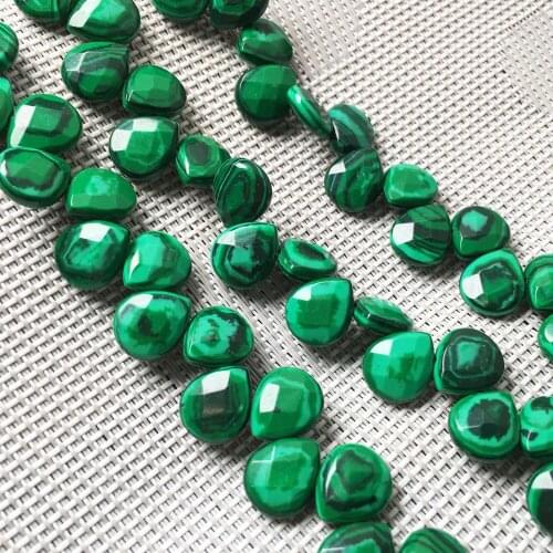Natural stone Faceted Water drop shape loose beads Malachite Crystal string bead For jewelry making DIY bracelet necklace