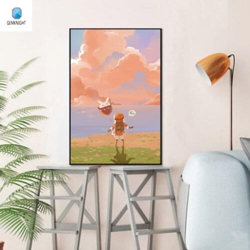 Diy oil painting Klee diy digital painting Japan Style cartoon poster digital paint by numbers drawing practice Japan anime
