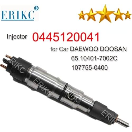 ERIKC 0445120041 Common Rail Injector 0 445 120 041 Auto Engine Injector Nozzle Assy 0445 120 041 for DAEWOO DOOSAN 107755-0400