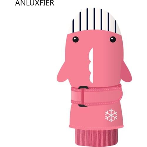 H10013 Children Gloves Winter Outdoor Warm Thick Hand Muff Child Thermal Plush Fleece Waterproof Windproof Cartoon Cute Mittens