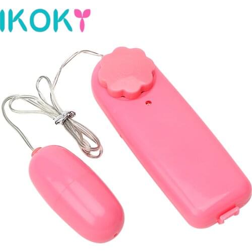 IKOKY Vibrating Egg Strong Vibrator Remote Control G-Spot Massager Clitoris Stimulator Sex Toys for Women Female Adult Products