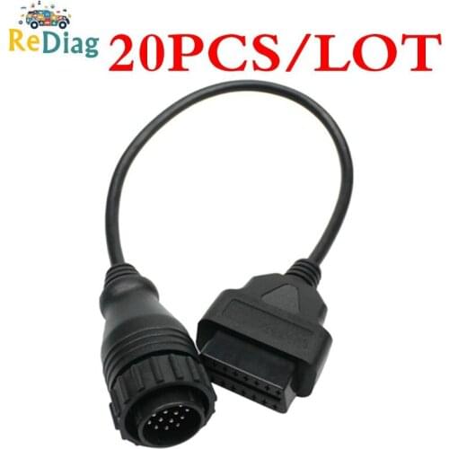 High Quality For Benz 14Pin to 16 Pin OBD 2 Connector Cable 14 Pin Cable adapter For Benz Sprinter Free Shipping 20PCS/LOT