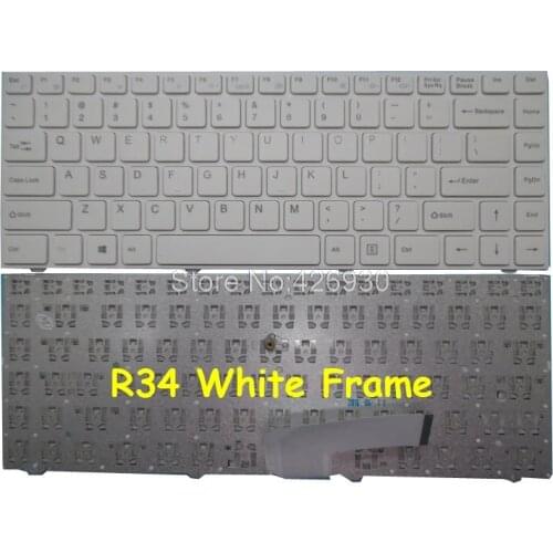 Laptop Keyboard For DEEQ R34 English US White Frame