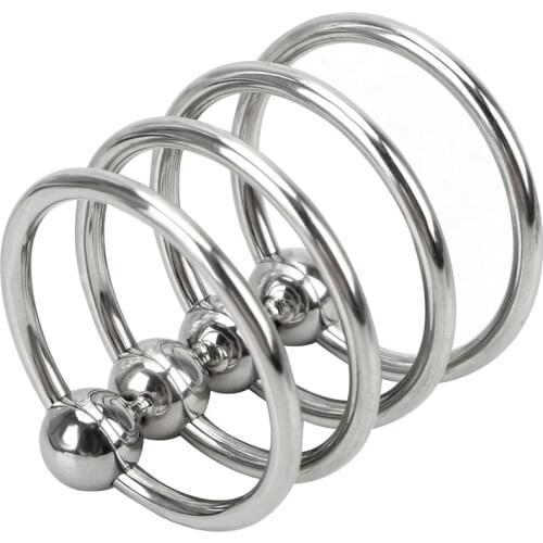 Delayed Ejaculation Cock Rings Stainless Steel Delay Training Ring Penis Ring Foreskin Resistance Ring 30/33/35mm