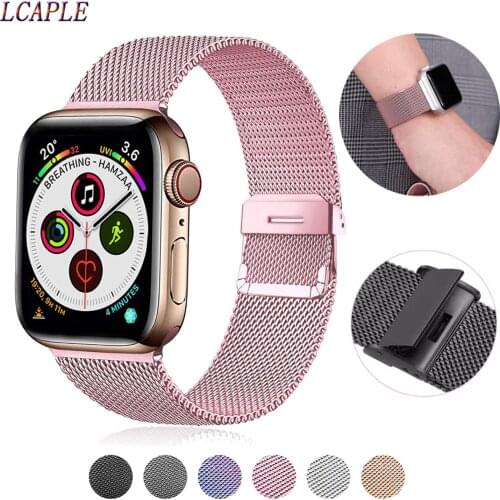 Milanese strap For Apple watch band 44mm 40mm 42mm 38mm Metal Stainless steel bracelet watchband iwatch series 6 se 5 4 3 strap