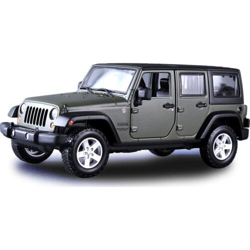 Maisto 1:24 ArmyGreen 2015 Jeep Wrangler Unlimited die-cast precision model car Model collection gift
