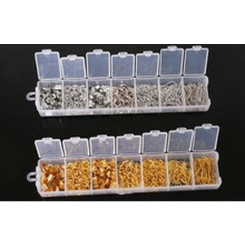 300pcs/lot Mixed Alloy Jump Ring Crimp End Caps Lobster Clasps Extension jewelry findings DIY For Jewelry Making Bracelet DIY