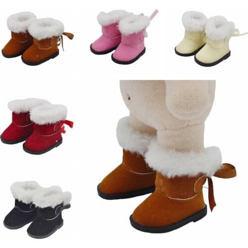 New 5.5*2.8 cm 5 Color Snow Boot Shoes for EXO Doll 20cm Korea KPOP Plush Doll Winter Festival Shoes Toy Doll Accessories