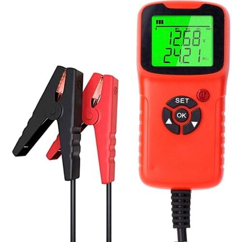 Portable Car Battery Charger Tester Analyzer 12V 2000CCA Battery Voltage Test Charge Circuit Charge Tester Automatic Diagnosis