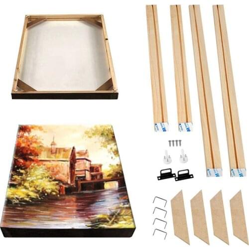 16x20inch Diy Natural Wood Frame For Canvas Painting Picture Factory Provide Wall Art Frame Oil Painting By Numbers Frame