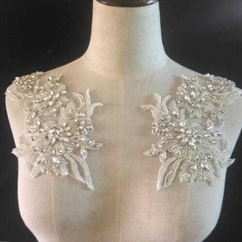 Rhinestone Appliques For Wedding Crystal Beads Sew On Rhinestone Appliques Bridal Accessories
