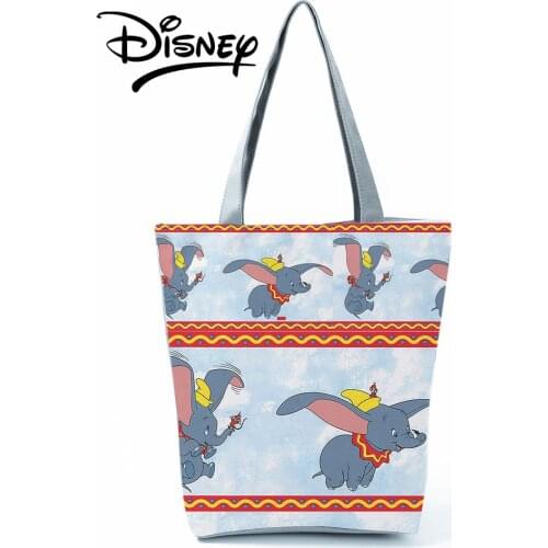 Disney Dumbo Printed Handbags Cartoon Elephant High Capacity Tote Sky Women Shoulder Bag Graphic Shopping Bag Custom Pattern