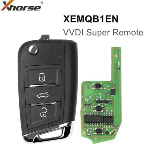 2pcs Xhorse XEMQB1EN VVDI Super Remote Key MQB Style 3 Buttons for VVDI MINI Key Tool Key Programmer with Pin