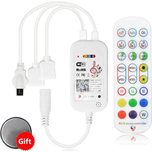 LED Strip Control for Android App/Remote Control Alexa DC 12V Controller RGB WIFI Smart Google Home LED Strip Light WiFi Smart