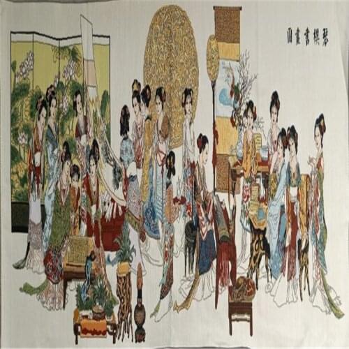 Thangka (music, chess, calligraphy and painting) living room study decoration embroidery