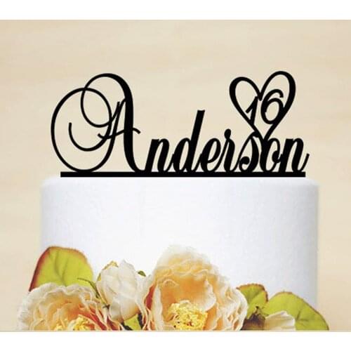 Customized last name Birthday cake topper with Birthday,Decoration Kids Casamento cake topper Personalized Birthday Cake Toppers