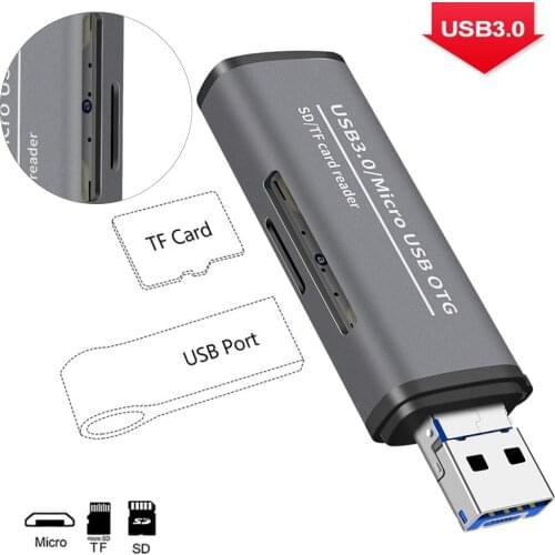 USB 3.0 High Speed TF SD Memory Card Reader SDHC SDXC MMC OTG Android Adapter Cardreader Mic-ro SD/TF CF MS Microsd Readers