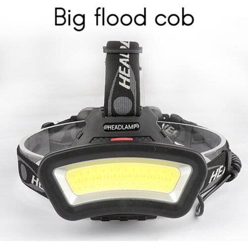 USB Rechargeable COB head light lamp Red White LED Light Fishing Headlight with 4 Modes Adjustment and 90°Rotate