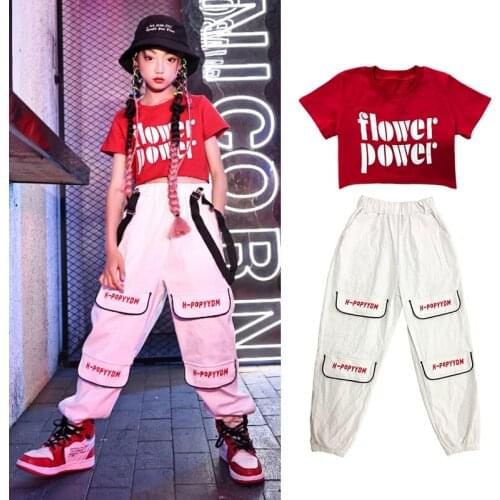 Jazz Dance Performance Outfits Girls Summer Hip Hop Street Dance Competition Costume Suit Catwalk Show Clothing Set VDB3618