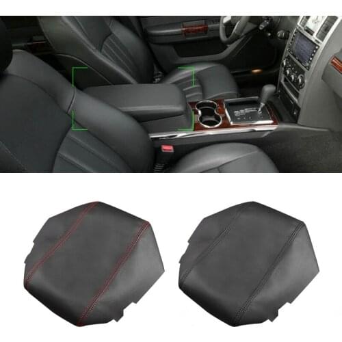 For Chrysler 300 2008 2009 2010 Microfiber Leather Car Interior Center Console Lid Armrest Box Protection Cover Trim