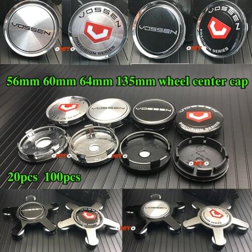Car Badge 20PCS 100PCS 45mm 56mm 60mm 64mm 65mm 135mm 5claws Auto Car Wheel Hub Cap Covers Emblem Sticekr for VOSSEN Car Styling