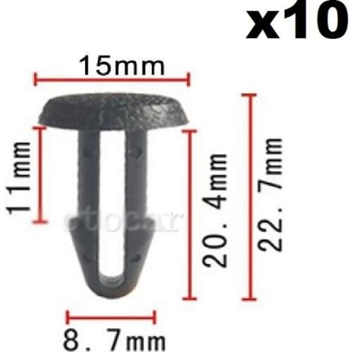 10pcs OEM Nylon Fastener Rivet Retainer Retaining Clip for Honda For Toyota 90467-09065