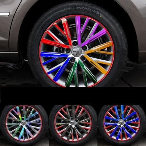17 Inch Red Blue Green Laser Silver Purple Gold Carbin Fibre Decorative Wheels/ Rims Stickers For Volkswagen CC BA092